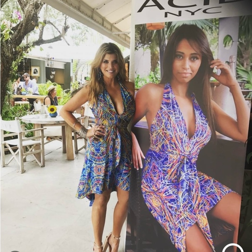 Women's Asymmetrical Dress - Multicolor